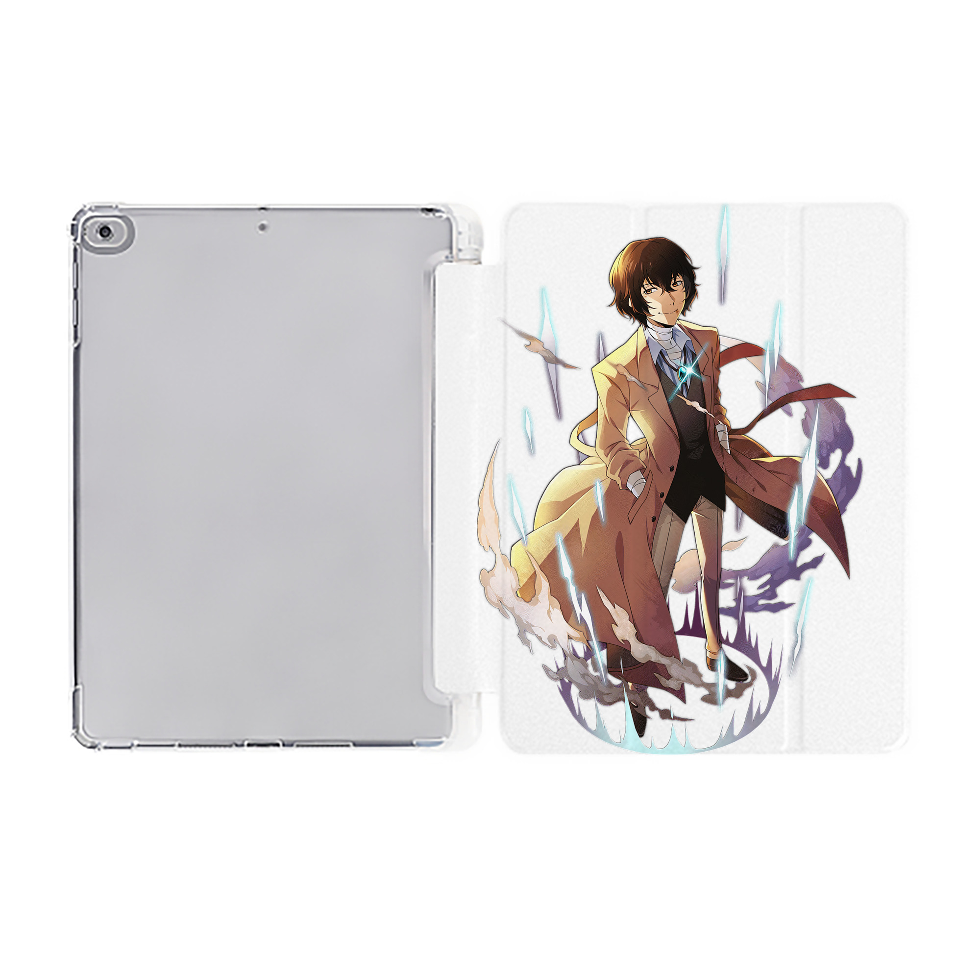 （画像用） 文豪ストレイドッグス Bungo Stray Dogs IPad ケース ペン収納付き 三つ折りスタンド PUレザー×シリコン 対応機種9.5/10.5/10.9インチ